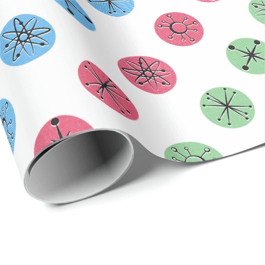 Retro Polka Dots Geschenkpapier (Rolleneckpunkt)