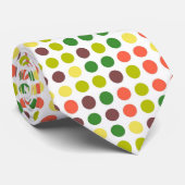 Retro Polka Dots | Grüner Violet Brown Krawatte (Gerollt)