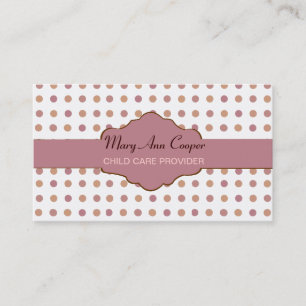 Retro Polka Dots Klassisches Benutzerdefiniertes M Visitenkarte