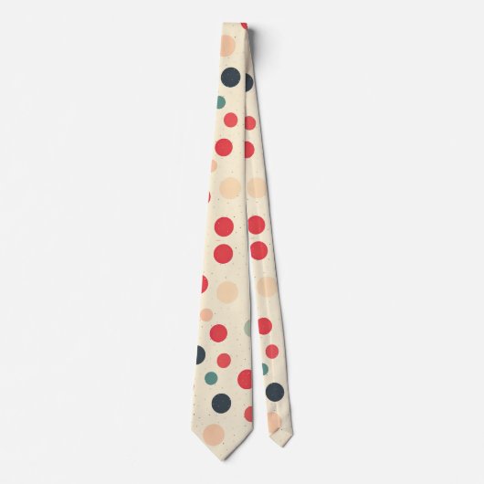 Retro Polka Dots Krawatte (Vorderseite)