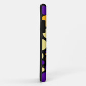 Retro Polka Dots Muster | Gelbrot Lila Case-Mate iPhone Hülle (Hinten/Rechts)