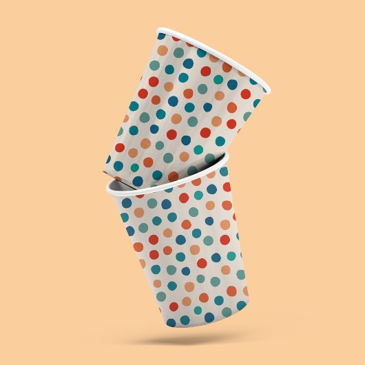 Retro Polka Dots Papierbecher