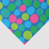 Retro Polka Dots Pink Green Blue Muster Seidenpapier (Ausschnitt)