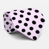 Retro Polka Dots Pink Krawatte (Gerollt)