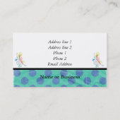 Retro Polka Dots Visitenkarten Visitenkarte (Rückseite)