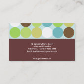 Retro-Polka-Karte Visitenkarte (Rückseite)