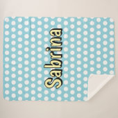 Retro-Polka-Punkt-50er-Stil Sherpadecke (Vorderseite (Horizontal))