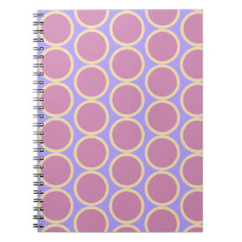 Retro-Polka-Punkte-Design in Rosa, Lila und Gelb  Notizblock