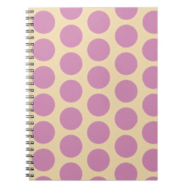 Retro-Polka-Punkte-Design in Rosa und Gelb  Notizblock