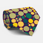 Retro-Polka-Punkte grün und gelb Krawatte (Gerollt)