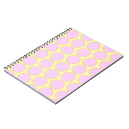 Retro-Polka-Punkte rosa und gelbes Design Notizblock