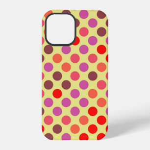 Retro Polka Punkte Rot Violett Braun iPhone 12 Pro Hülle
