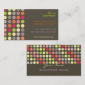 Retro-Polka-Punkte Visitenkarte (Vorne/Hinten)