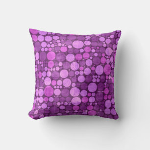 Retro-Polka-Punktmuster   Lila und violett Kissen