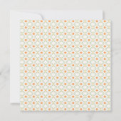 Retro Polterabend-Einladung - Orange Einladung (Rückseite)