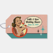 Retro Polterabend Gefallen Geschenktasten Geschenkanhänger (Rückseite Horizontal)