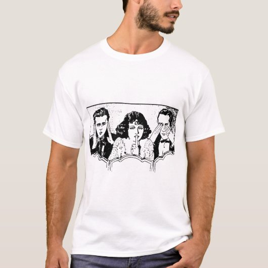 Retro Polyamory - Throuple - Spooning - Trial T-Shirt (Vorderseite)
