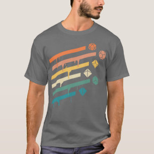 Retro Polyeder-Würfel-Set Ray Tabletop-RPG-Süchtig T-Shirt