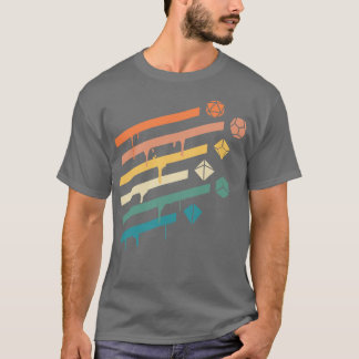 Retro Polyeder-Würfel-Set Ray Tabletop-RPG-Süchtig T-Shirt