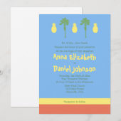 Retro Polynesie Einladung (Vorne/Hinten)