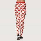 Retro Pomegranate Red Frucht Orchard Muster Leggings (Rückseite)