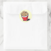 Retro-Pommes-Design Runder Aufkleber (Tasche)
