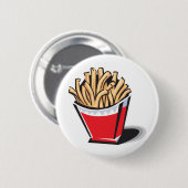 Retro-Pommes-Frites-Design Button (Vorne & Hinten)