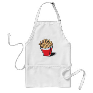 Retro-Pommes-Frites-Design Schürze