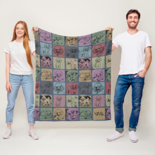Retro Poodle Blanket Gemütliches Geschenk für Hund Fleecedecke