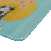 Retro Poodle Cutting Board, Retro Schneidebrett (Ecke)