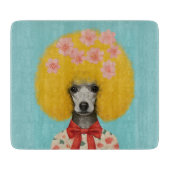 Retro Poodle Cutting Board, Retro Schneidebrett (Vorderseite)