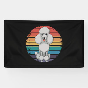 Retro Poodle Lover Dog Geschenke für Poodle Besitz Banner