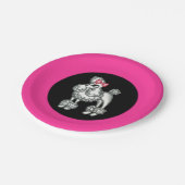 Retro Poodle Party Paper Teller (Schrägansicht)