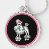 Retro Poodle Schlüsselanhänger (Vorne)