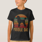 Retro Poodle Vater Hundebesitzer Pet Poodle Vater T-Shirt (Vorderseite)