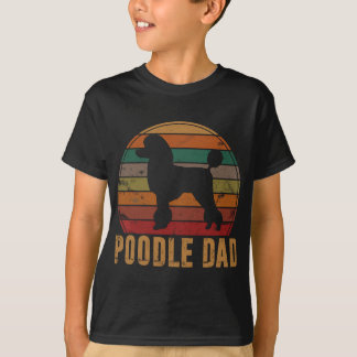 Retro Poodle Vater Hundebesitzer Pet Poodle Vater T-Shirt
