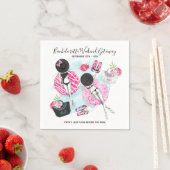 Retro Pool Girls Bachelorette Party Serviette (Beispiel)