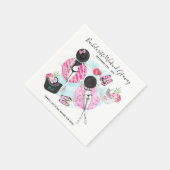 Retro Pool Girls Bachelorette Party Serviette (Ecke)