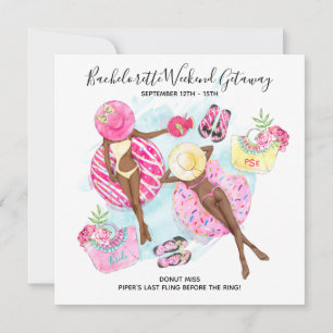 Retro Pool-Mädchen Bachelorette Strand-Wochenende Save The Date