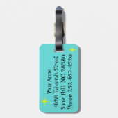 Retro Pool-Party-Gepäck-Umbau Gepäckanhänger (Rückseite vertikal)