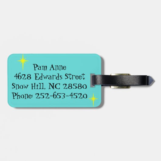 Retro Pool-Party-Gepäck-Umbau Gepäckanhänger (Rückseite horizontal)