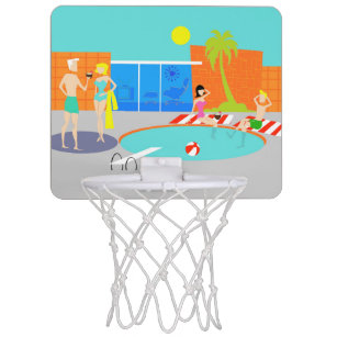 Retro Pool-Party-Minibasketball-Band Mini Basketball Ring