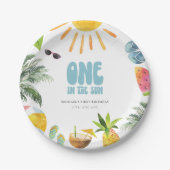 Retro Pool Party Pappteller (Vorderseite)