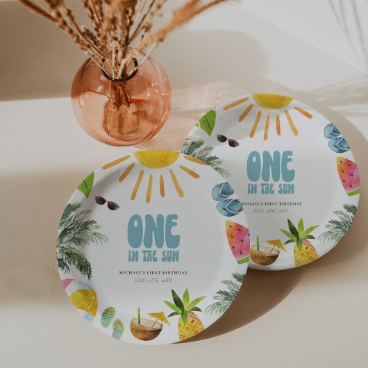 Retro Pool Party Pappteller