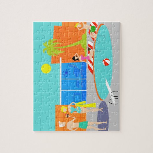 Retro Pool Party Puzzle (Vertikal)