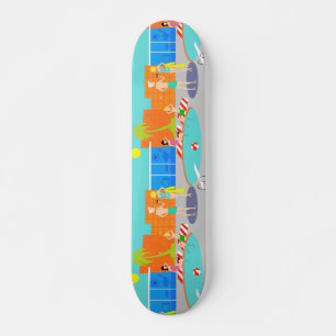Retro Pool Party Skateboard