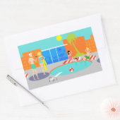 Retro Pool Party Sticker (Umschlag)