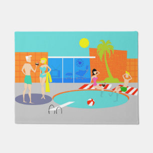 Retro Pool-Party-Tür-Matte Fußmatte