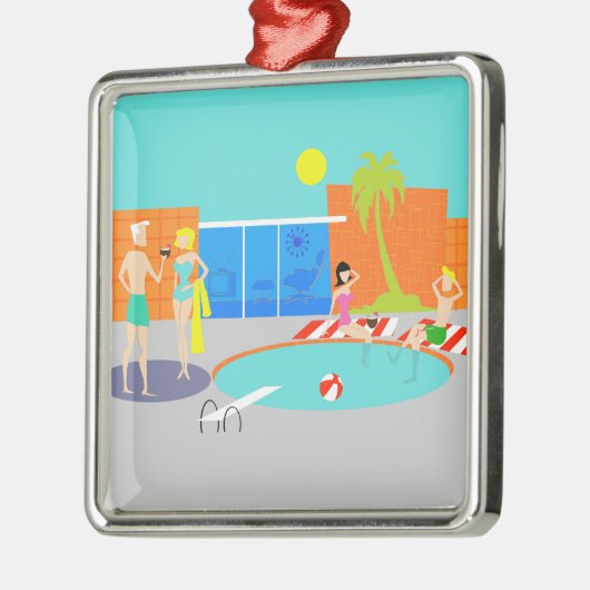 Retro Pool Party Weihnachtsschmuck (Links)