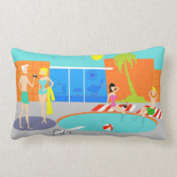 Retro Pool-Partylumbar-Kissen
